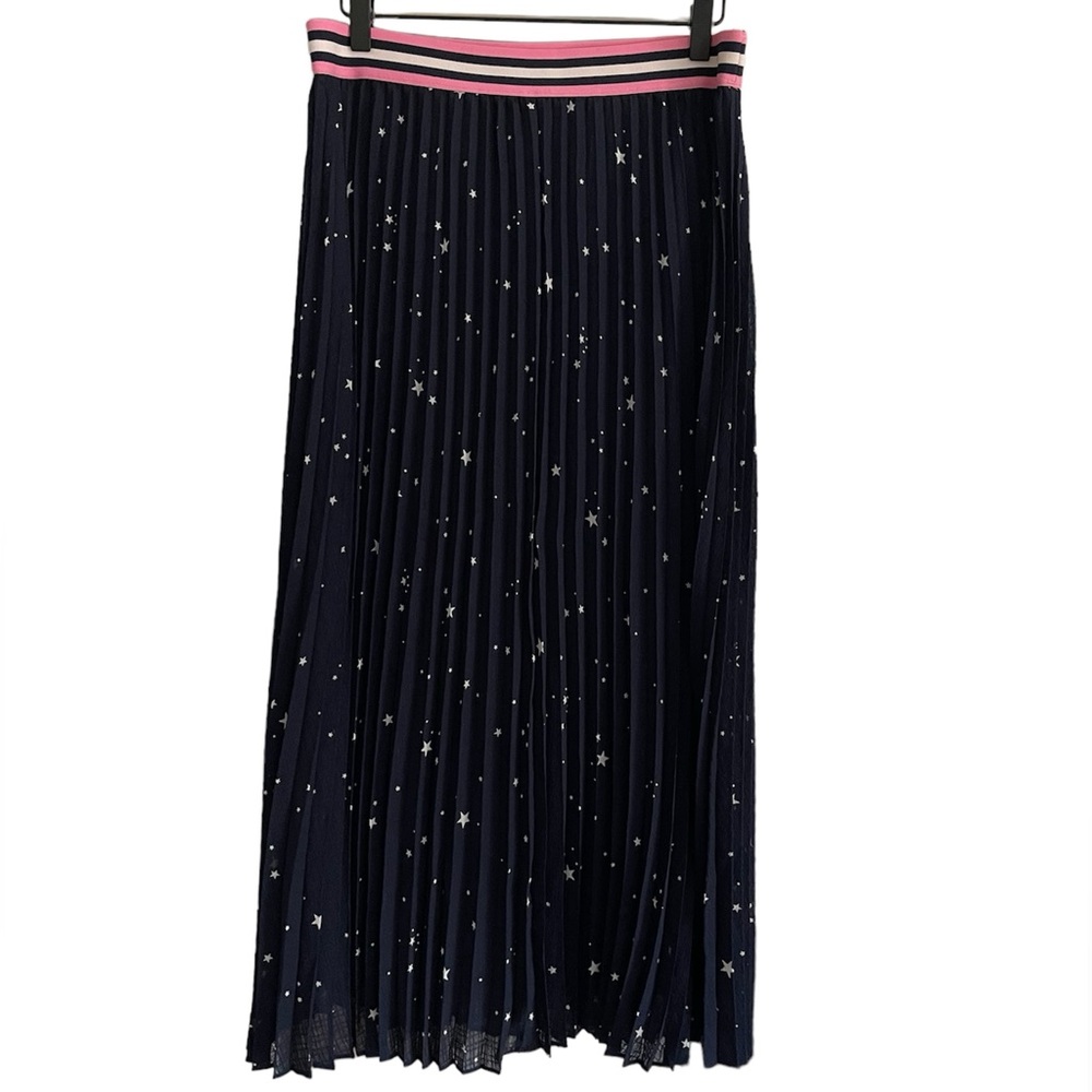 JOULES Remi Pleated Skirt Navy and White Stars
